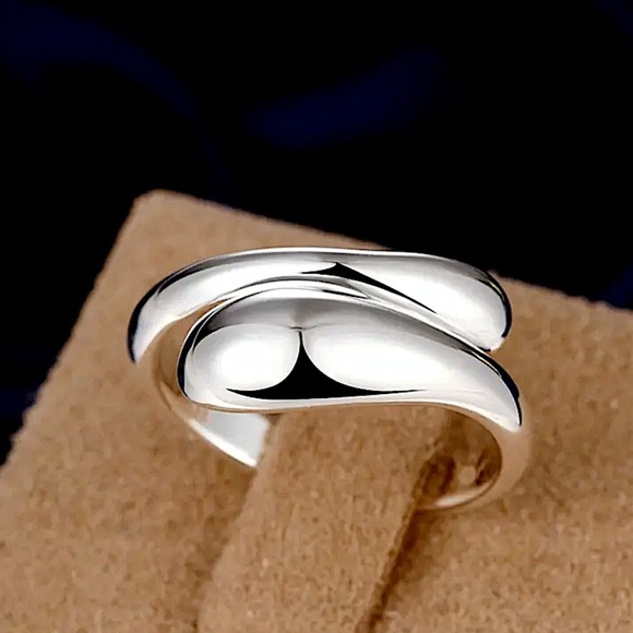 Sterling Silver Tear Drop Geometric Matching Necklace Bracelet Earrings Set - Picture 8 of 15